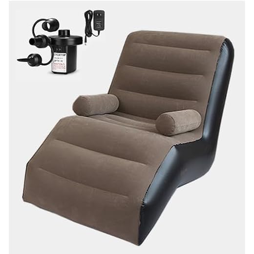 Inflatable Chair Sofa PVC Brown