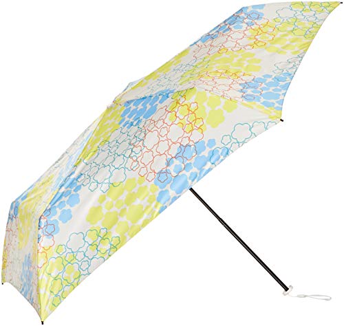 エスタ ミニ傘 UV 花ドット レディース ミントグリーン 日本 親骨50cm