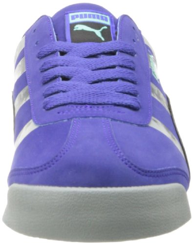 PUMA Men's Roma Basic Dip Dye Classic Sneaker,Spectrum Blue/Limestone Gray/Electric Green,11.5 M US