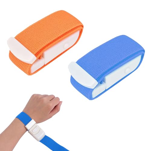 2 Stück Stauschlauch Stauschlauch Blutabnahme Hochflexibel Tourniquet Blutabnahme Set Medical Nurse Tourniquet Mit Einzigartigem Verschlusssystem Fur Camping Wandern Kampf Bergsteigen(Orange+Blau)