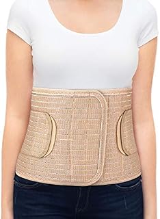 ORTONYX Breathable 9.5" Abdominal Binder/Postpartum Postoperative Wrap/Abdomen Hernia Support Belt for Men