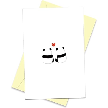 Romantic Panda Valentine's Day Card
