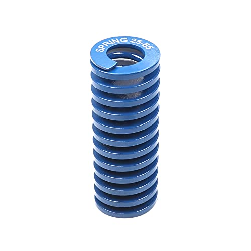 MroMax 圧縮ばね ばね鋼 ダイスプリング 圧縮成形型ばね TL25×65mm 強力ばね 円筒 金型 クロム合金鋼 スタンピング 軽負荷 クローズエンドデザイン バネ金型ダイスプリング 圧縮スプリング コイルばね ブルー 1個入り