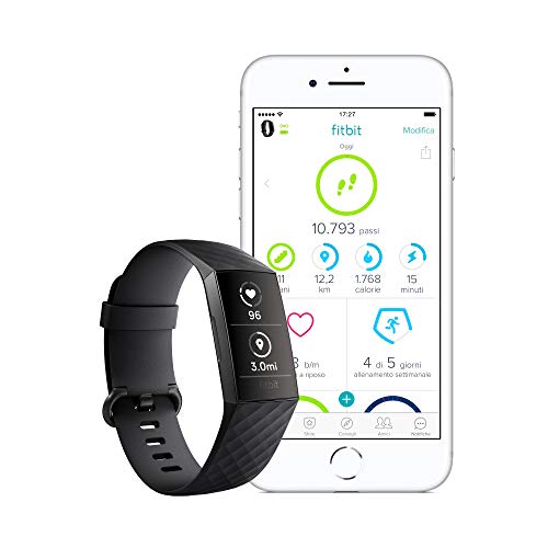 Fitbit Charge 3, Tracker Avanzato per Fitness e
