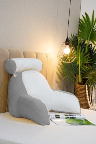 Almofada de Descanso Apoio de Costas Travesseiro multiuso Ergonômico para Leitura, com Apoio de cabe
