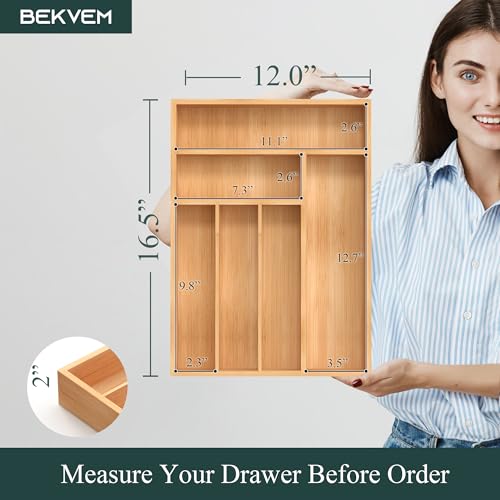 Organiseur en bambou robuste et durable pour un design épuré