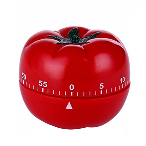 SODIAL 1-60min Temporizador de Cuenta Regresiva mecanica Tomate practico de Cocina Interior Lindo de Moda de 360 Grados