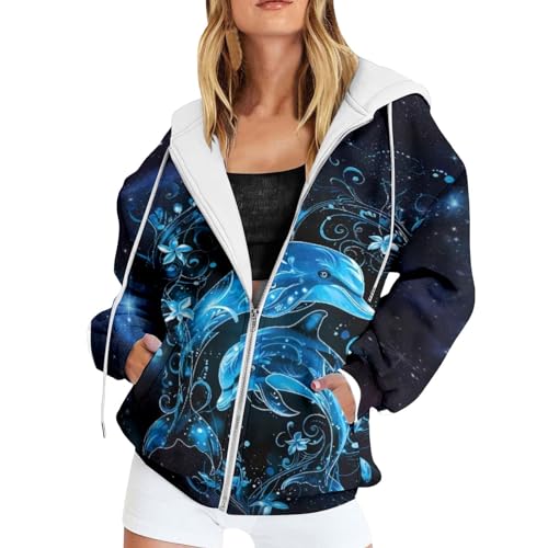 Sweat à capuche zippé femme ample et chaud pour l'automne