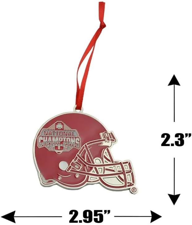 Ohio State Buckeyes 2024 CFP National Champions Football Helmet Metal Ornament - Image 2