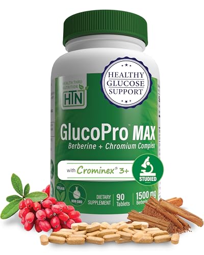 Image of Health Thru Nutrition GlucoPro Max - with 1500mg Berberine 90 Tablets