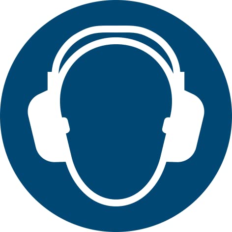 14 Stickers Ear Protection Use M003, Diameter 9.5 cm, UV and Weather-Resistant, ISO 7010, Sustainable, Mandatory Sign (9.5 cm - Image 2