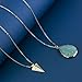 LUX ACCESSORIES Turquoise Tone Stone Teardrop Arrowhead Arrow Necklace Set