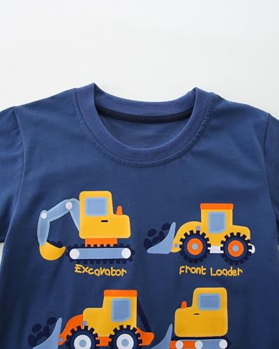 Image of AIWUHE Toddler T Shirts Cotton Summer Tshirts Boys Girls Short Sleeve Tee Tops Casual Graphic Clothes Crew Neck Shirts 2-6Y