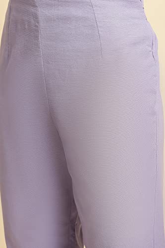 Image of W for Woman Women's Slim Fit Mid Rise Strechable Slim Pants | Trousers