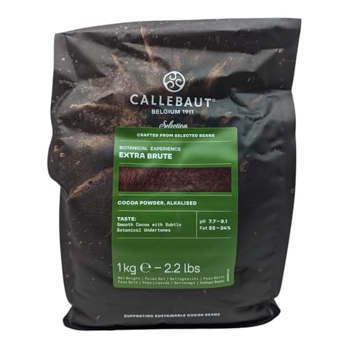 Callebaut Extra Brute Cocoa Powder, 22-24% Fat, 1kg (2.2 lbs)