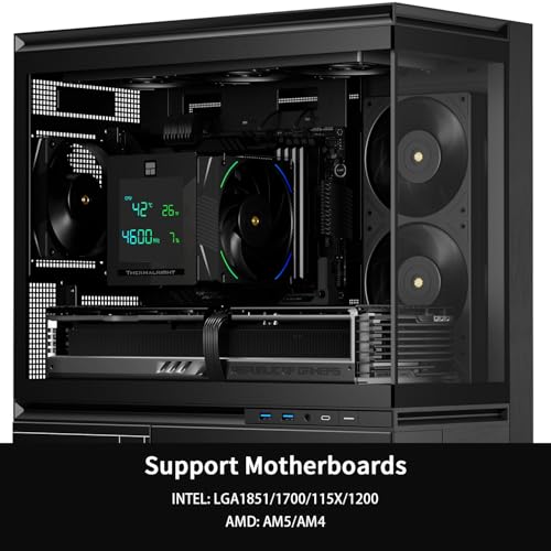 Image of Thermalright Phantom Spirit 120 Digital EVO CPU Cooler, Magnetic Attraction-Digital Screen Top Cover, 7x6mm Heat Pipes, Computer Cooling for AM4 /AM5 /Intel LGA1851 /1700 /1150 /1151 /1200, 2150RPM Speed
