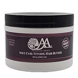 African Afro Soft Curl Styling Hair Butter, Moisturizing Curl Cream for Curly Hair, Curling Cream With Shea Butter and Coconut Milk, Cruelty-Free Curl Enhancing Smoothie, No Residue, 8 Fl Oz