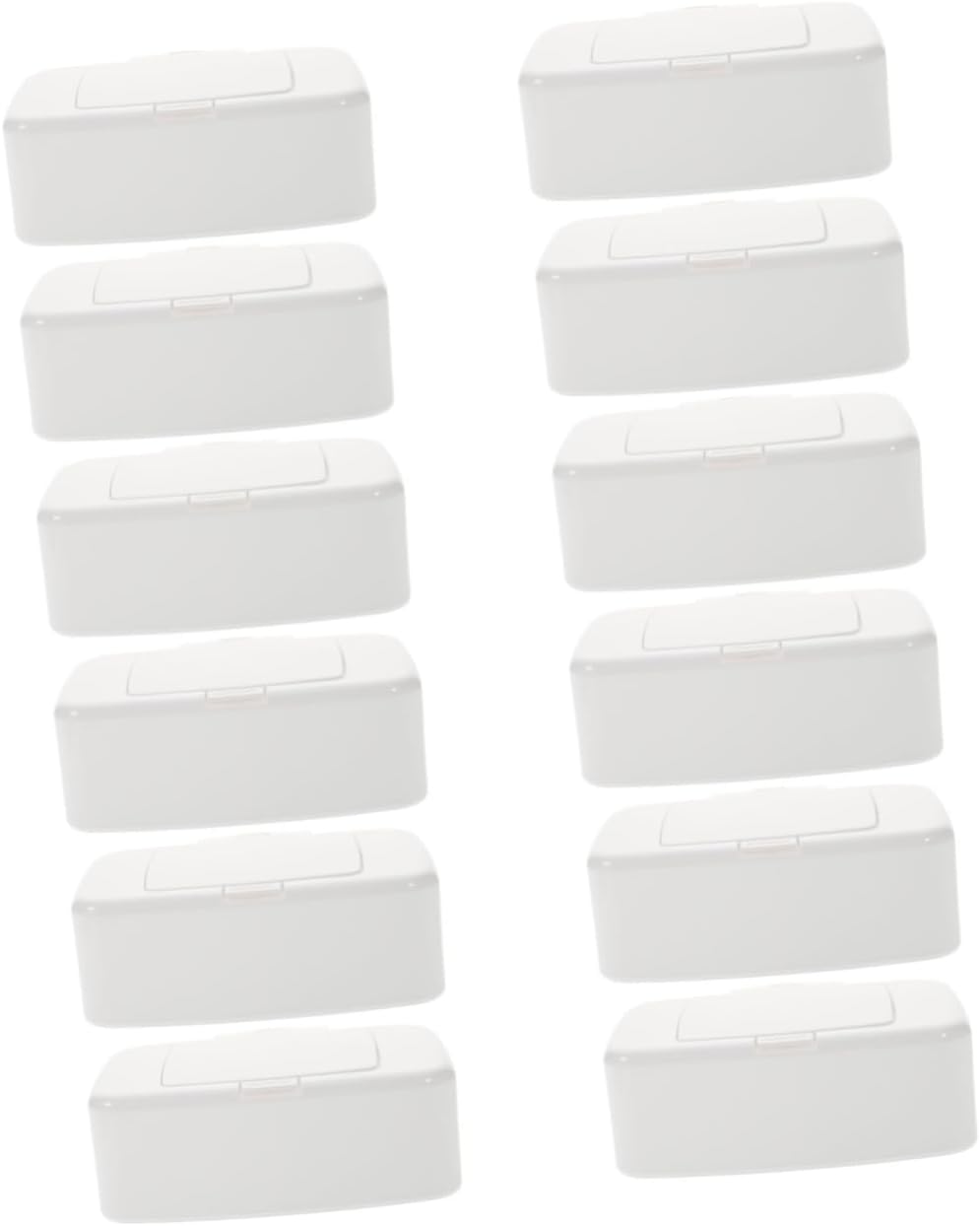 PRETYZOOM 12pcs Portable Wipes Dispenser Lid Refillable Wet Tissue Box for Easy Use and Travel Stylish Wipe Holder for Diaper Bags and Outdoor Activities