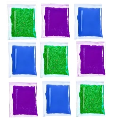 Image of COOLCOLD Gel Blaster Refill Ammo - Approx 90,000 Rounds of 7-8mm Non-Toxic Water Beads for Guns - Safe for Adults 15+ - Transparent Purple + Green + Blue Bullets - Also Ideal as Home Decor Vase