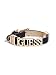 GUESS Women's Black and Gold-Tone Logo Friendship Bracelet