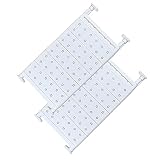 SUQ 2 Piezas Estantes Ajustables, Extensible Armarios Telescópicos Separador, Compartimento de Estante en Rack de Almacenamiento, para Armario, Cocina, Baño, Refrigerador, Bricolaje(38-60 cm)