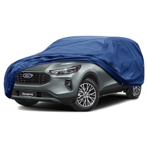 Image of Kaugung Heavy Duty SUV Cover Custom Fit for Ford Escape (2000-2025),SUV Car Cover Waterproof All Weather with Anti-Theft Lock,Sun, Rain, Dust & Snow Protection.(USA Warehouse,Within 3-7 Days)