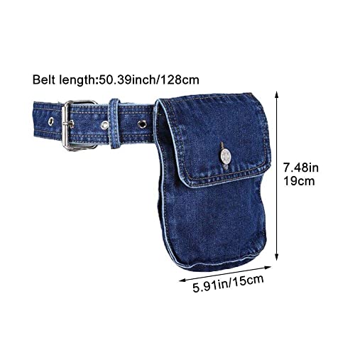 Packle de mezclilla ajustable con hebilla resistente y bolsa de teléfono 3