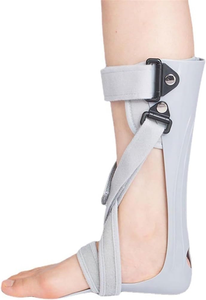 Foot Drop Brace Ankle Foot Orthosis, Drop Foot Support Splint, Ankle Foot Orthosis Support for Foot Drop Plantar Fasciitis & Achilles Tendonitis Hemiplegia Tendon and Calf Stretching(Right,Middle)