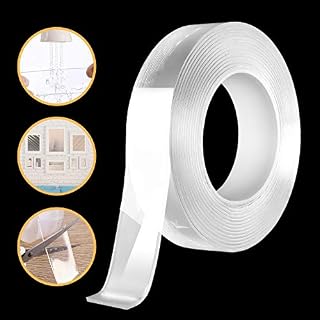 Double Sided Tape, 9.84ft(300cm) Multipurpose Sticky Tape, No Damage Wall Hangers Strong Tape, Reusable and Washable, Ultra-Strong Hold, Ideal for Artwork, Carpets, DIY Projects (1 Rolls)