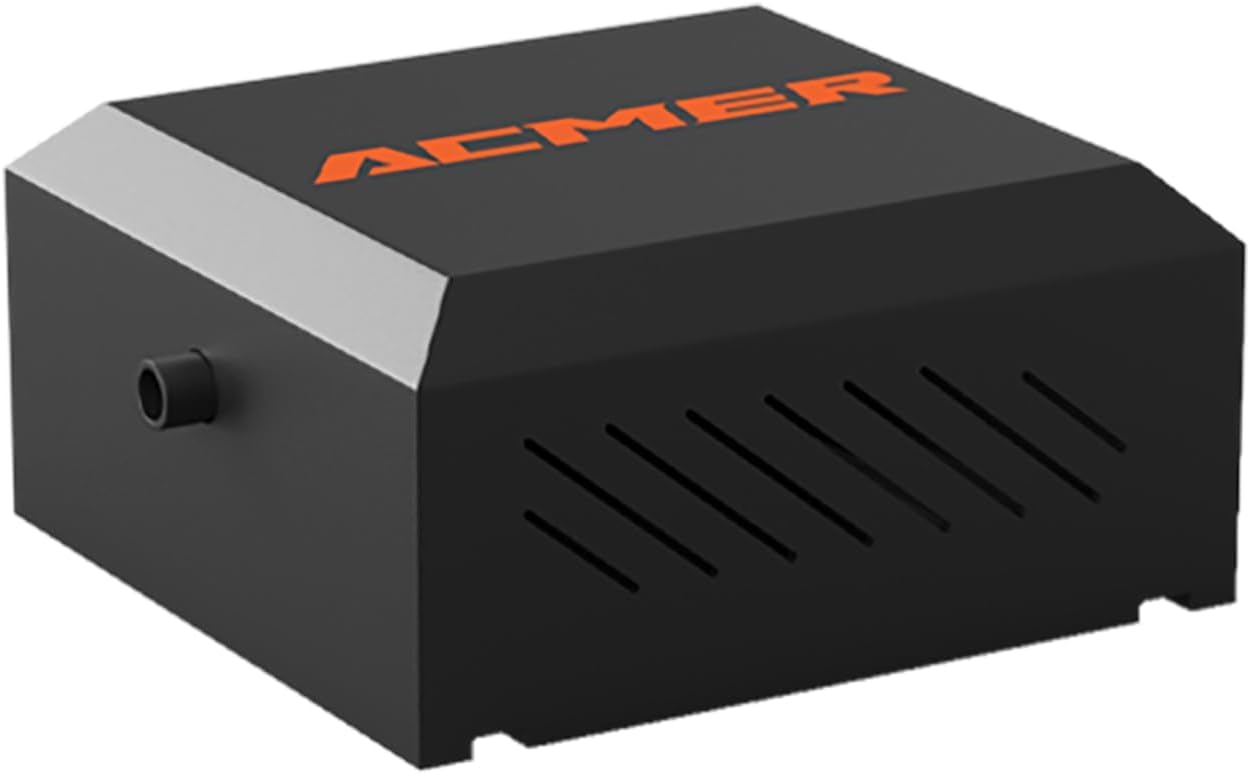 ACMER C4 Air Assist Pump Kit, 30L/Min Adjustable Airflow for Laser Cutters & Engravers, Enhances Cutting Precision, Removes Smoke and Dust, Reduces Surface Temperature