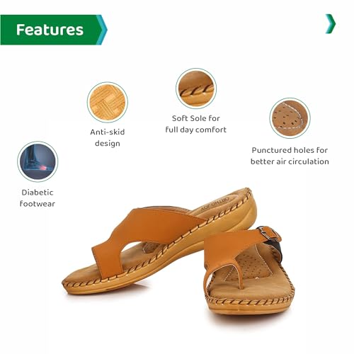 Image of ORTHO JOY Extra-Soft Women's Doctor Ortho Slippers /Flip-Flops For Women