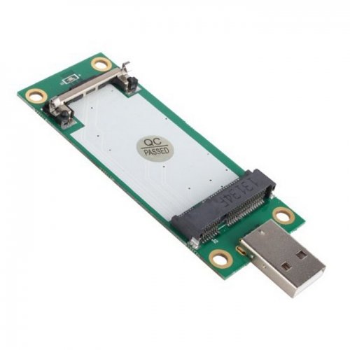 cablecc Mini PCI-E to USB Port 52PIN Adapter Card with SIM Slot Module LTE Testing Tools, Green - Image 4