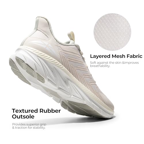 Image of ALLSWIFIT Mens Slip On Walking Shoes Running Sneakers | Comfortable, Tennis, Breathable, Non Slip, Cushion, Lightweight, Athletic, Gym, Workout, Cross Training, Fashion