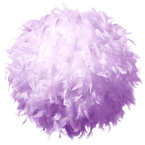 Waneway 50cm Abat-jour Plume pour Lampe Plafond, Abat Jour Suspension Lustre pour Lampe de Table ou Lampadaire, Décoration pour Chambre à Coucher, Salon,...