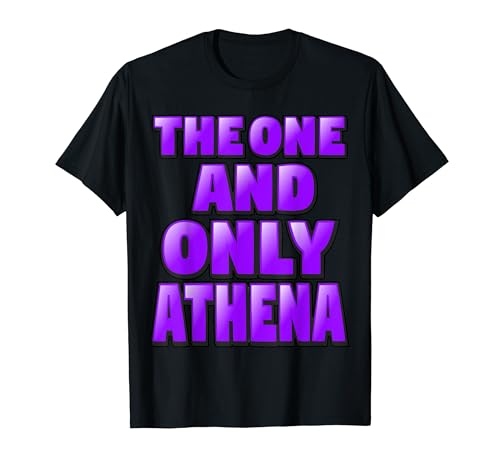 Le seul et unique nom Athena personnalisé violet T-Shirt