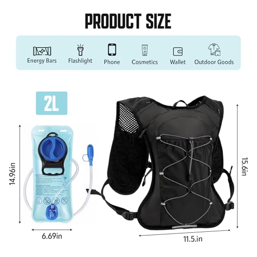 Hydration Backpack, Lightweight Water Backpack, Adjustable Running Vest - image 4