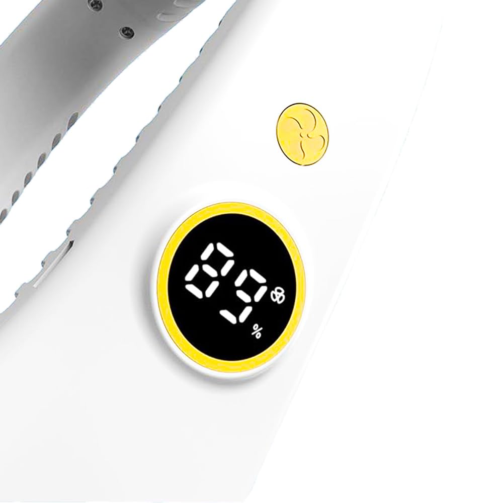 GC GLOBALCOMMERCE Ventilatore Collo a 5 Velocità con Display Portatile e Ricaricabile