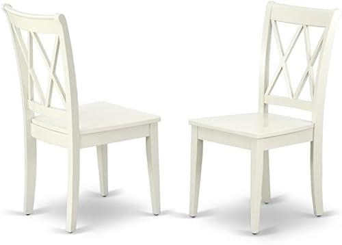 Miniatura 10 de East West Furniture AMCL3-BCH-W - Juego de mesa de comedor de 3 piezas contiene una mesa de cocina redonda con pedestal y 2 sillas de comedor, 36 x