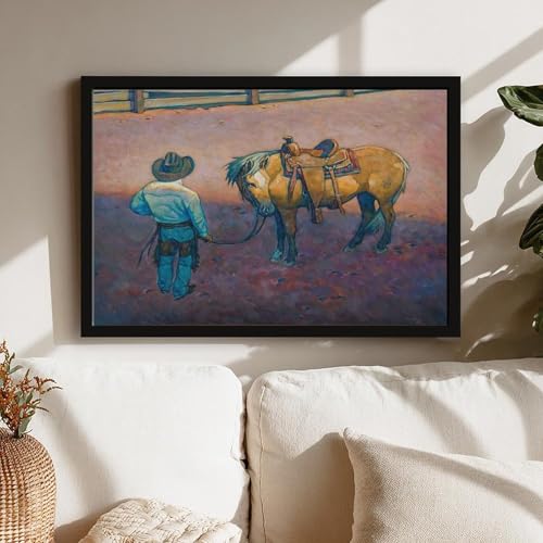 Toile Young Palomino Howard Post - Décoration murale grand format pour salon chic