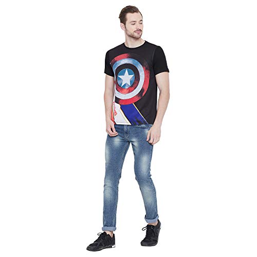 Image of Marvel Avengers by Wear Your Mind Men's Printed Regular fit T-Shirt (MMA0105P.2 S)