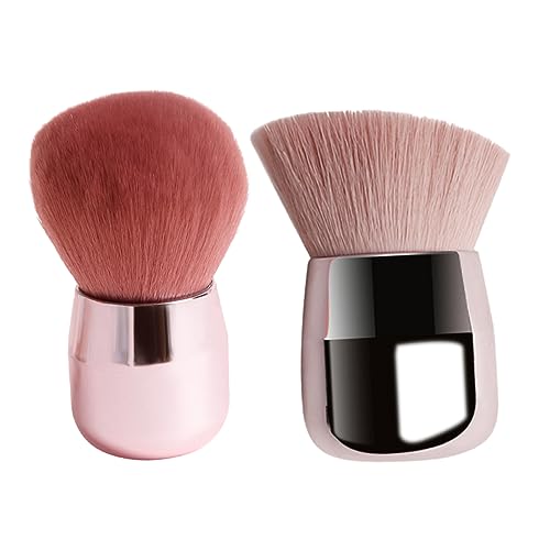 FRCOLOR Mushroom Makeup Brush Set Double-sided Blusher Brush Powder Puff Ideal for Face Powder Blush Comfortable Grip