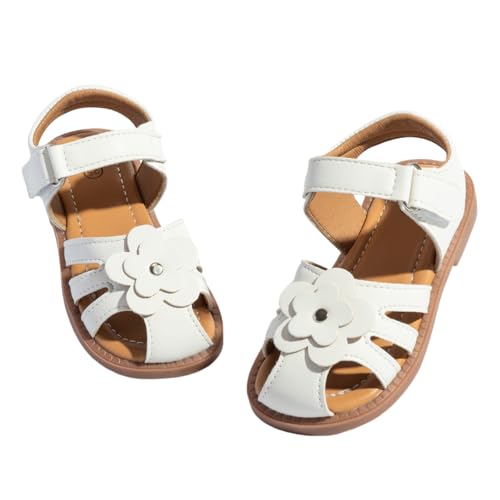 Toddler Girls Flower Sandals Summer Open Toe Flats Princess Dress Shoes for Beach Party Wedding School
