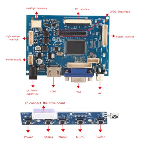 17,8 cm (7 inch) non-touch TFT LCD-scherm, HDMI, VGA, 3/2 compatibel, 1024 x 600 compatibel - Afbeelding 3