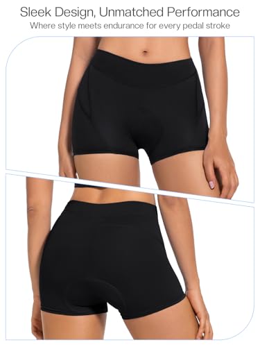 BERGRISAR Roupa íntima feminina de ciclismo, 4D, acolchoada, shorts de bicicleta, shorts de mountain