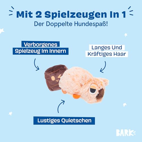 Barkbox BARK Walken Wombat Hundespielzeug Wombat Cube Poop Pink Brown Plüsch XS/S/M