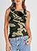 Dokotoo Women's Athletic Ribbed Camo Tank Top - Slimming Activewear M