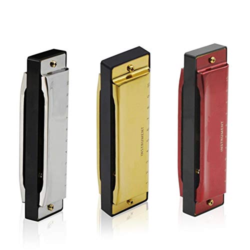 KIRANDIE 1PC Professionnel 10 Trous 20 Tons clé de g de Diatonic Blues trémolo Harmonica avec étui (Color : Red) - Les Beatles, Paul McCartney, John Lennon, RIngo Starr, George Harrison KIRANDIE 1PC Professionnel 10 Trous 20 Tons clé de g de Diatonic Blues trémolo Harmonica avec étui (Color : Red)