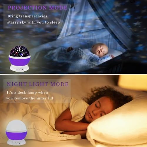 Image of Desidiya Night Light Star Projector | Star Master Galaxy 360 Rotating Colorful Lights Starry Space Projection Home Room Decoration Design | Moon Star Projection Lamp for Kids Room
