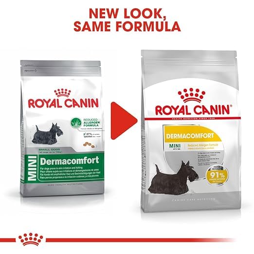 Image of Royal Canin Dermacomfort Mini for Small Dogs, Dog Dry Food, 1 kg | Reduced-Allergen Formula Helps Dogs Prone To Skin Irritation and Itching