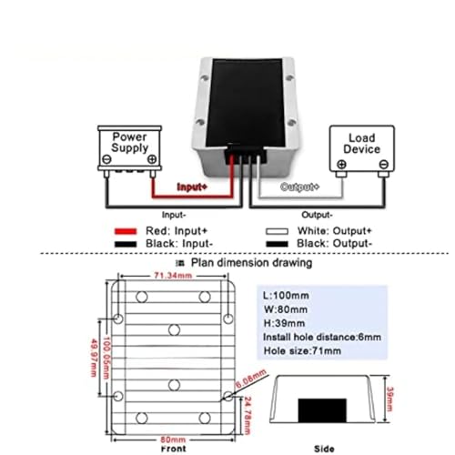 Convertisseur CC 12V à 15V 5A régulateur de tension élévateur pour voiture et panneau solaire